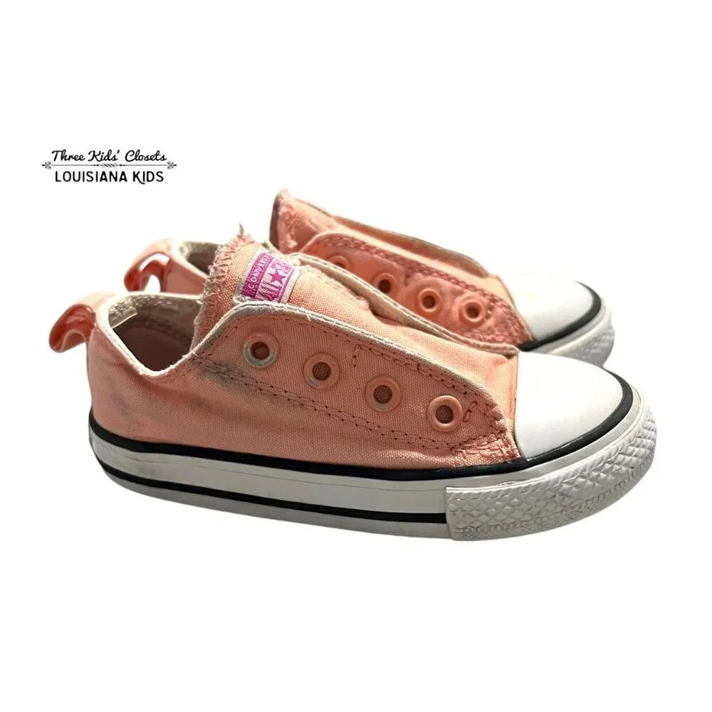 Converse Sz 7 Storm Pink Slip On Sneakers